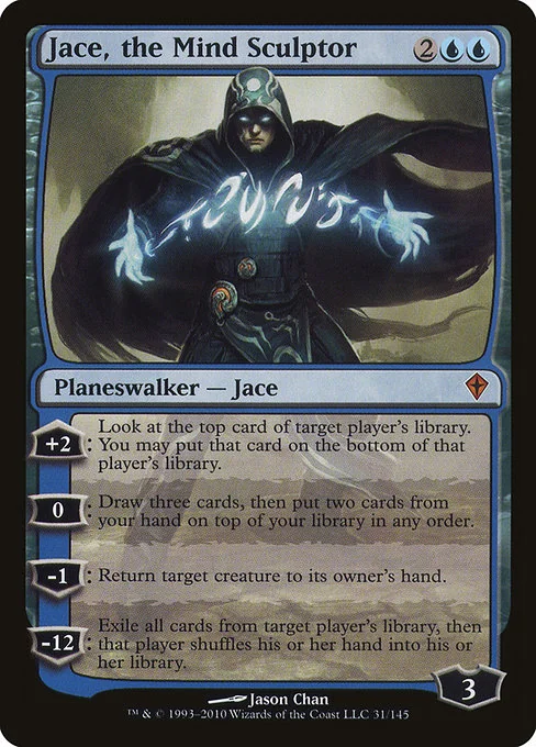 Jace, el escultor de mentes — Worldwake — Legendario/a Planeswalker — Jace — Coste {2}{U}{U}