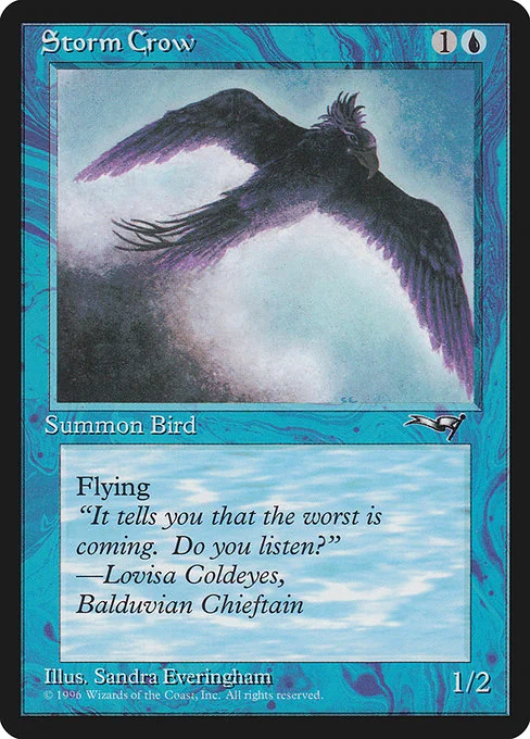 Storm Crow — Alliances — Criatura — Ave — Coste {1}{U}